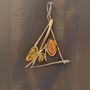 EUC Women’s Baltic Amber and Sterling Silver Pendant